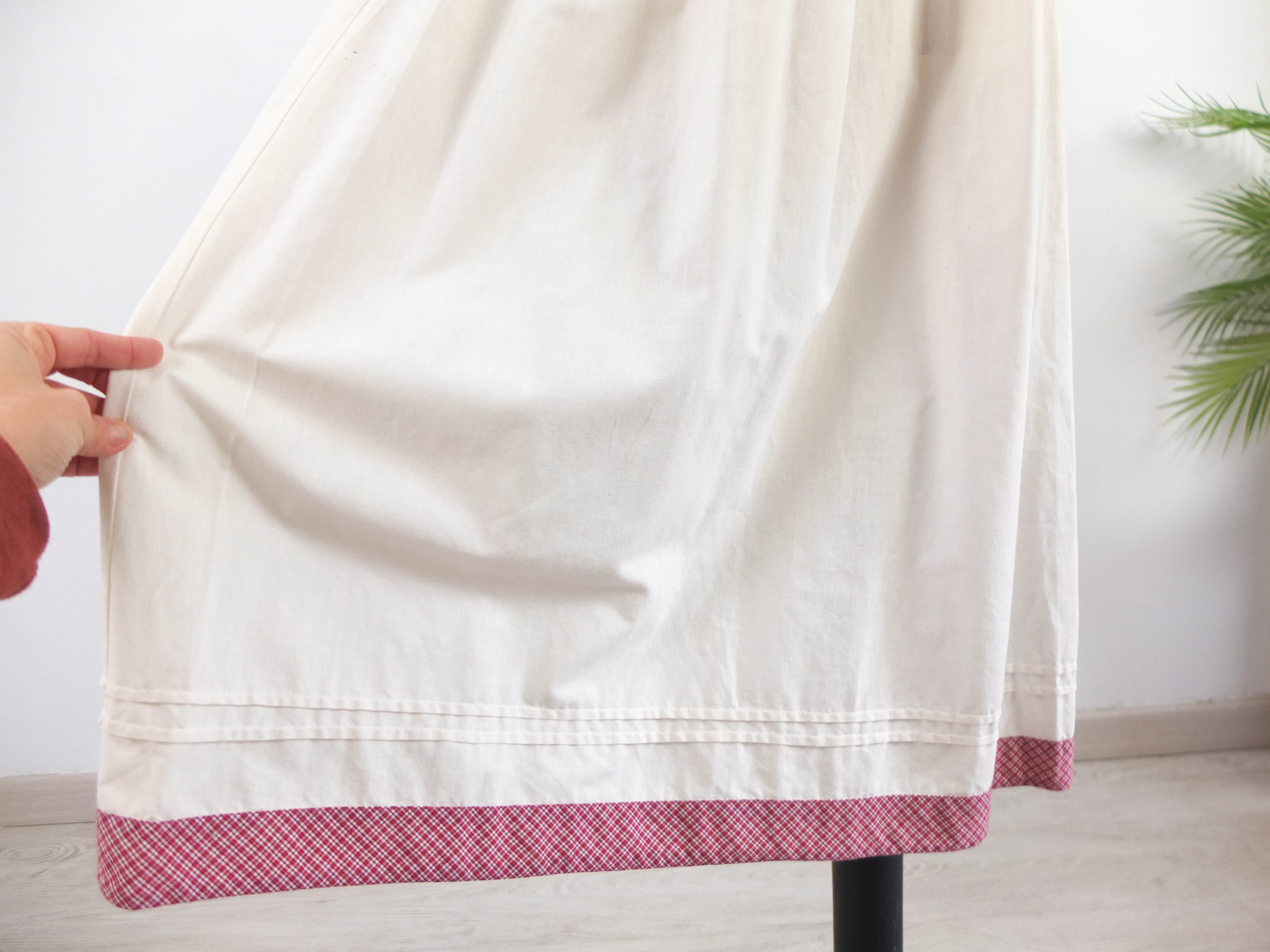 Vestido manga abullonada vintage 70s estilo campesina RebecaVintageShop