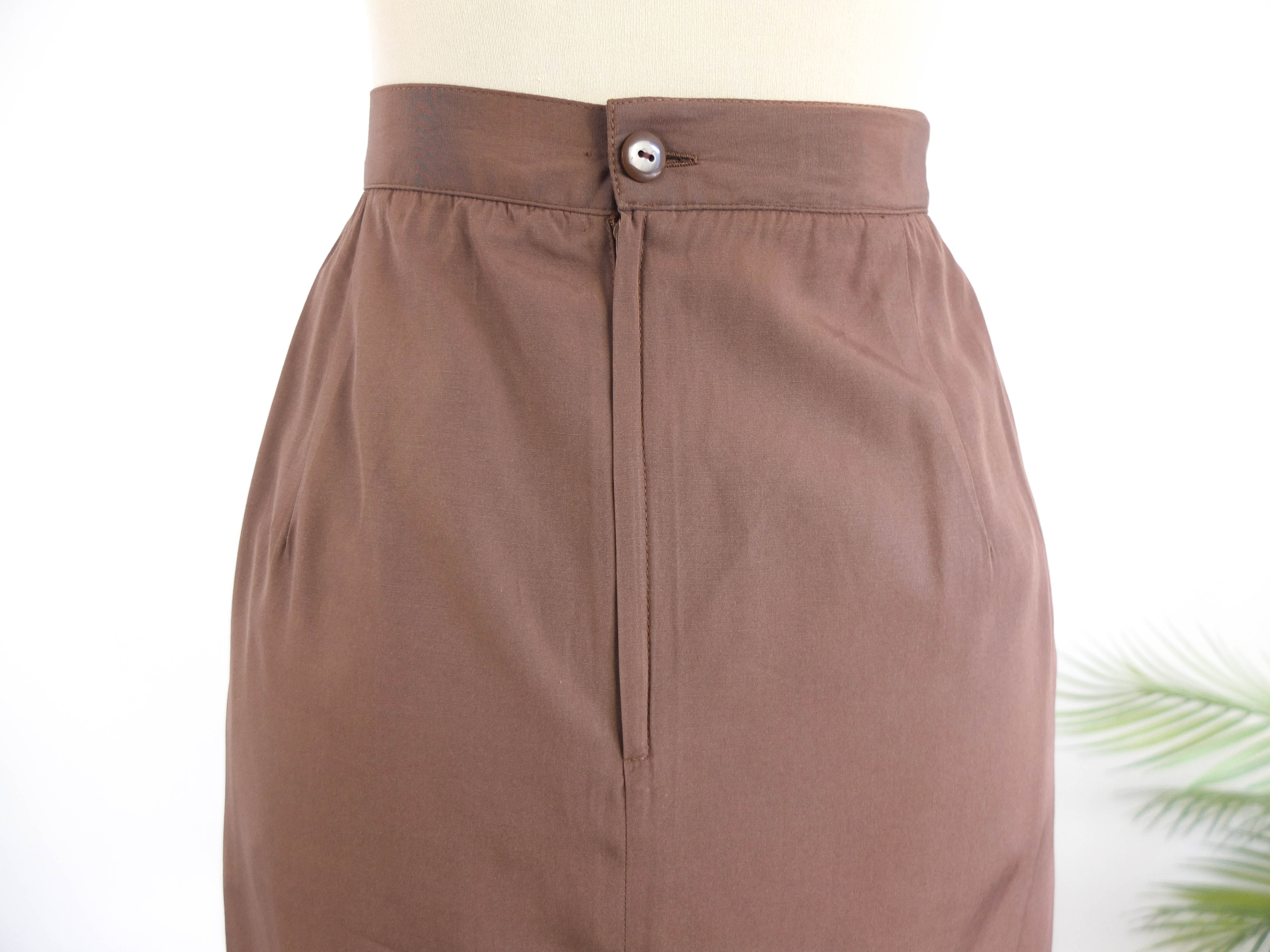 Mini falda marron 90s - M