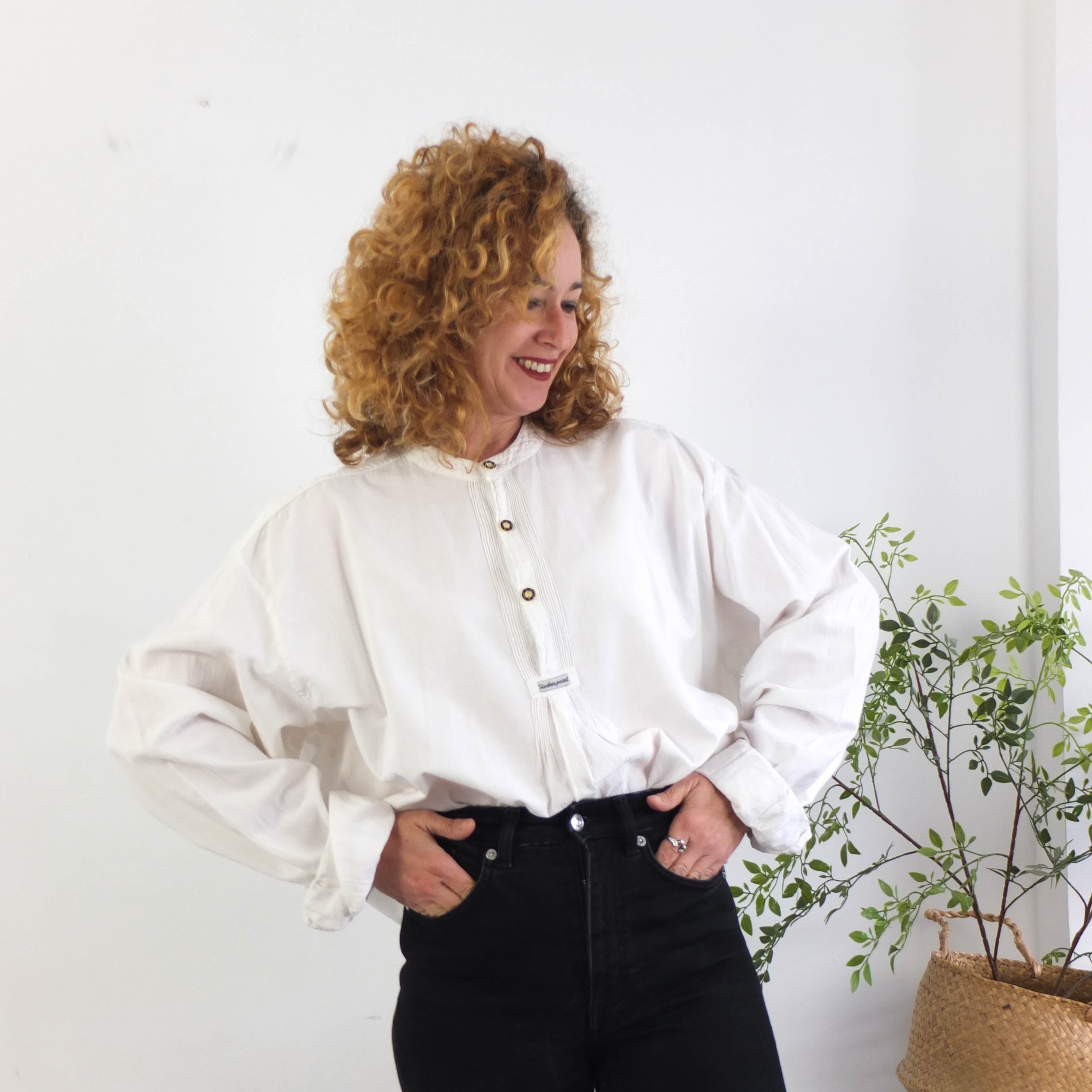 Vintage 90s Austrian dirndl shirt - Size 2XL 3XL - Unisex RebecaVintageShop