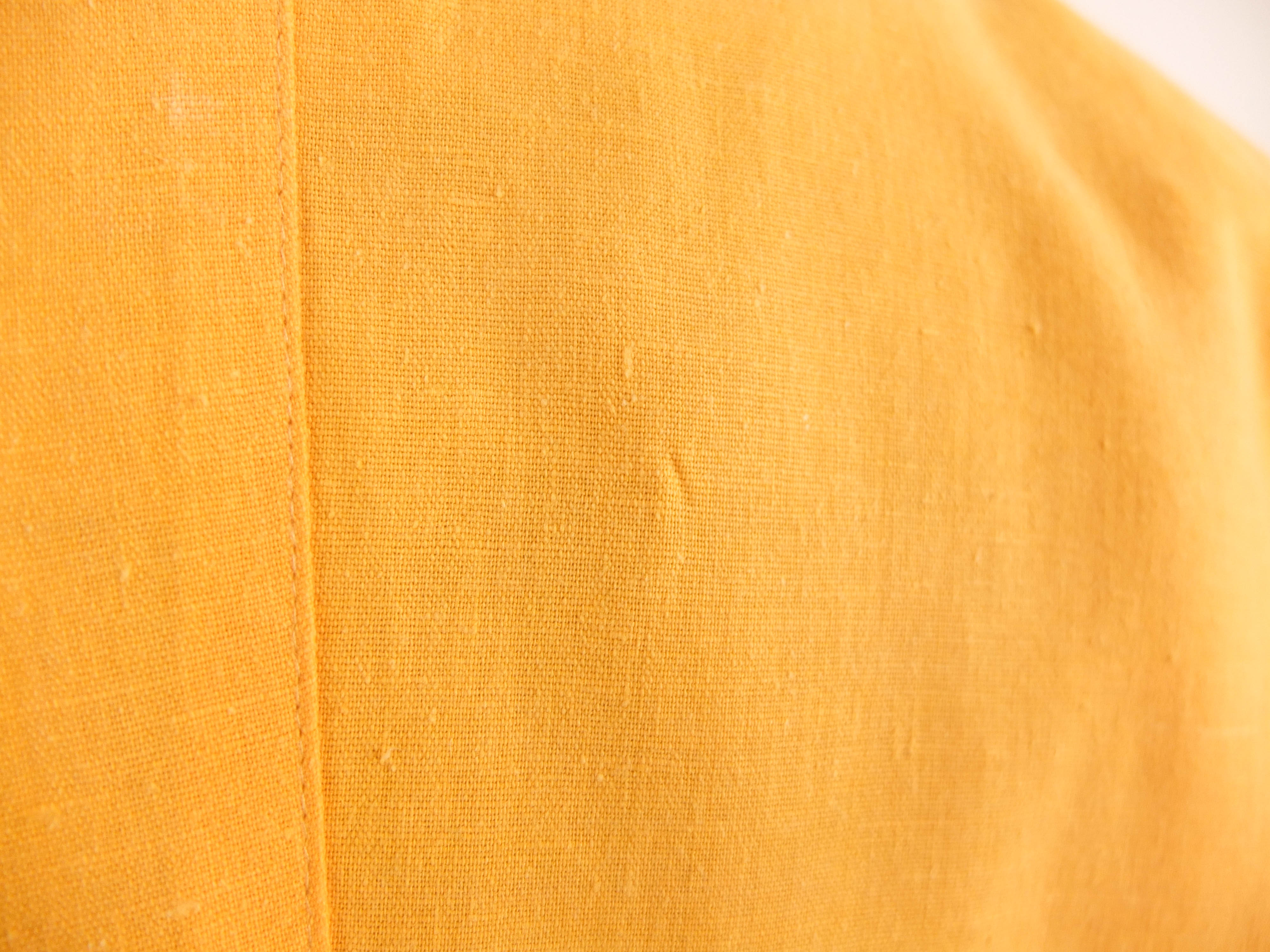 Vintage 90s yellow double breasted mini dress - Size L