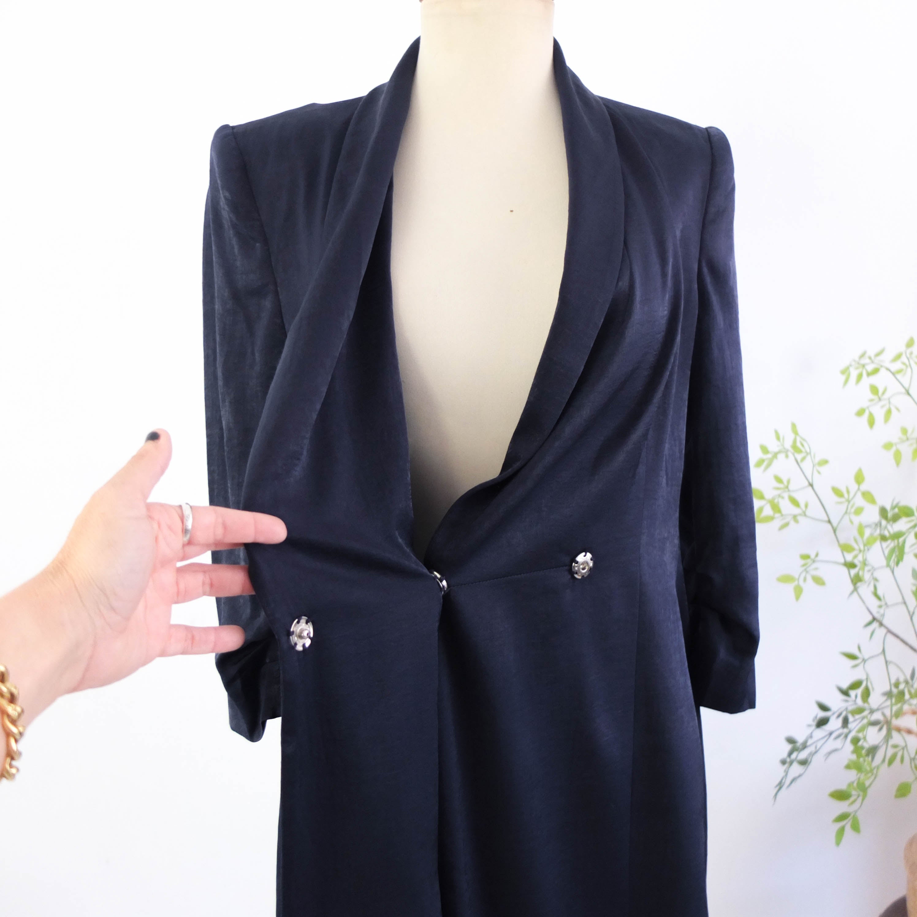 Vintage 90s navy blue blazer dress - Size L RebecaVintageShop