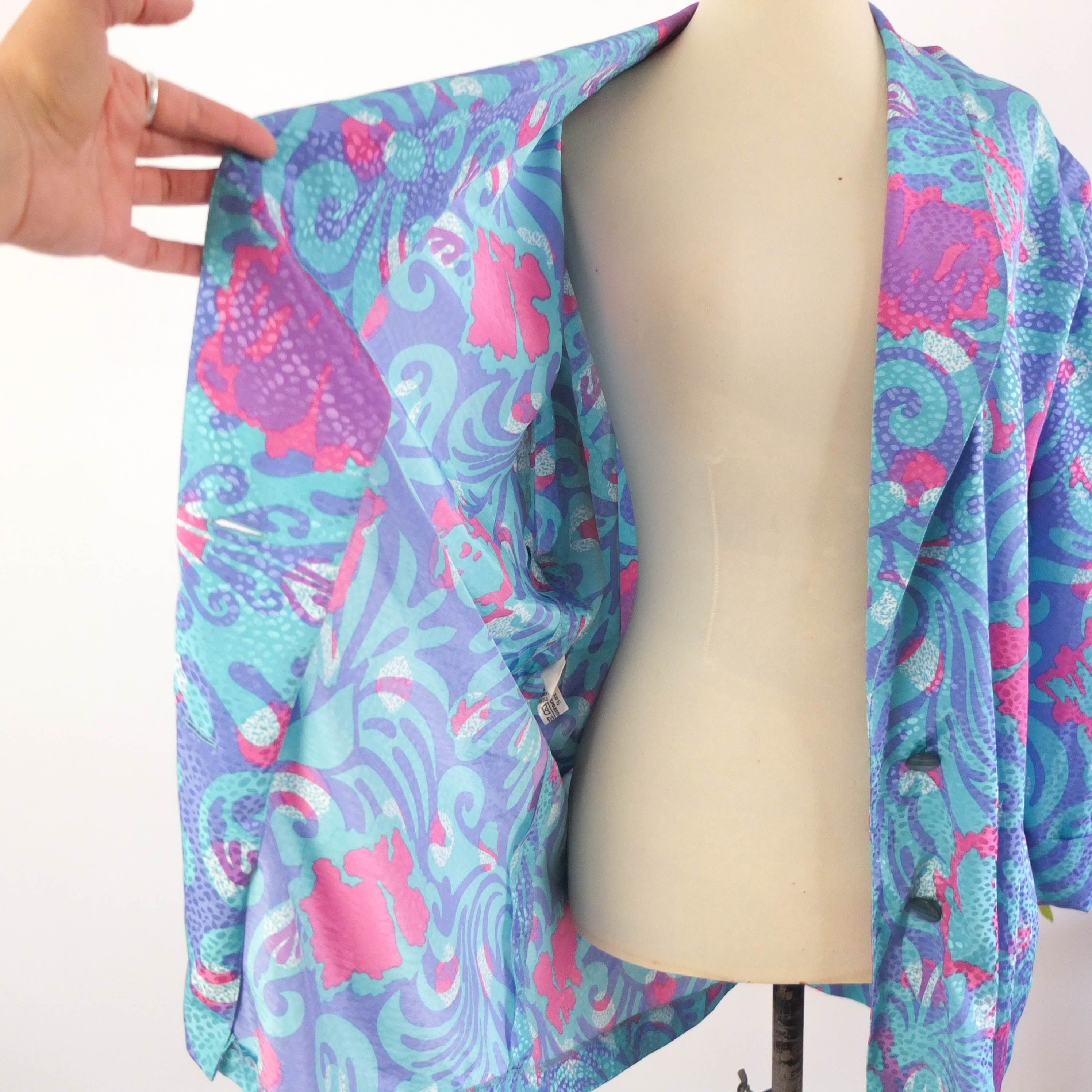 80s abstract print oversized blazer - Size L/XL RebecaVintageShop