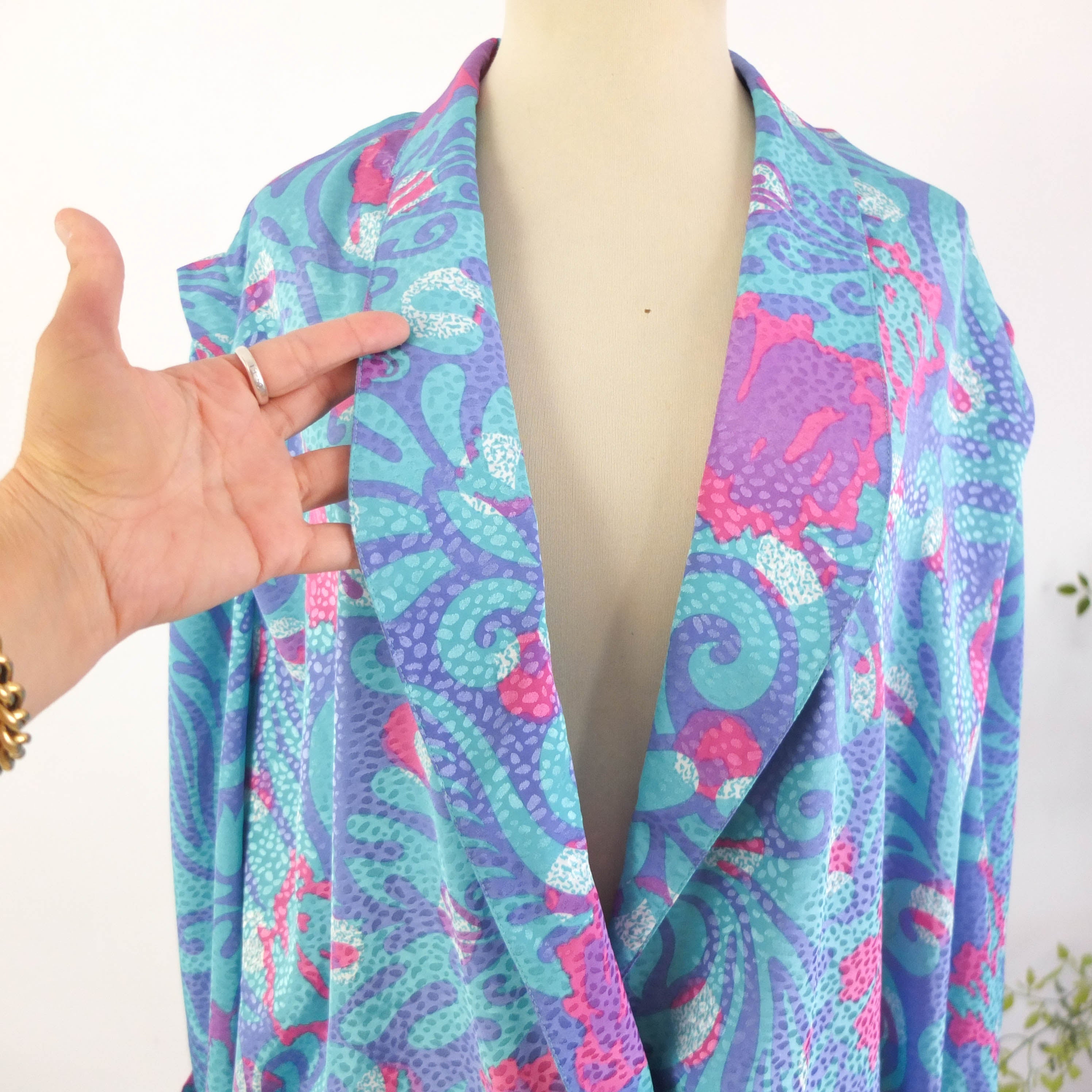 80s abstract print oversized blazer - Size L/XL RebecaVintageShop