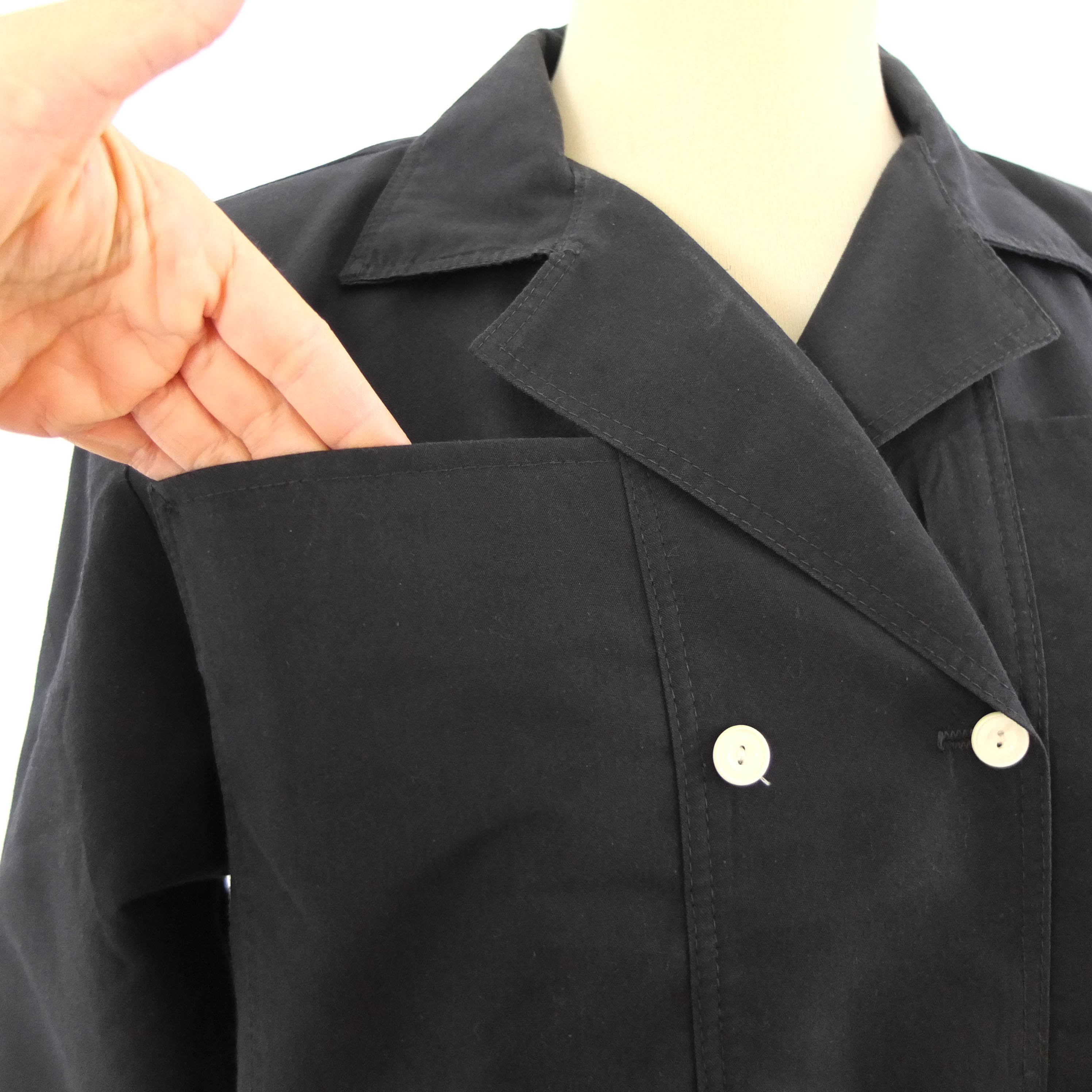 Vestido midi negro 80s vintage RebecaVintageShop