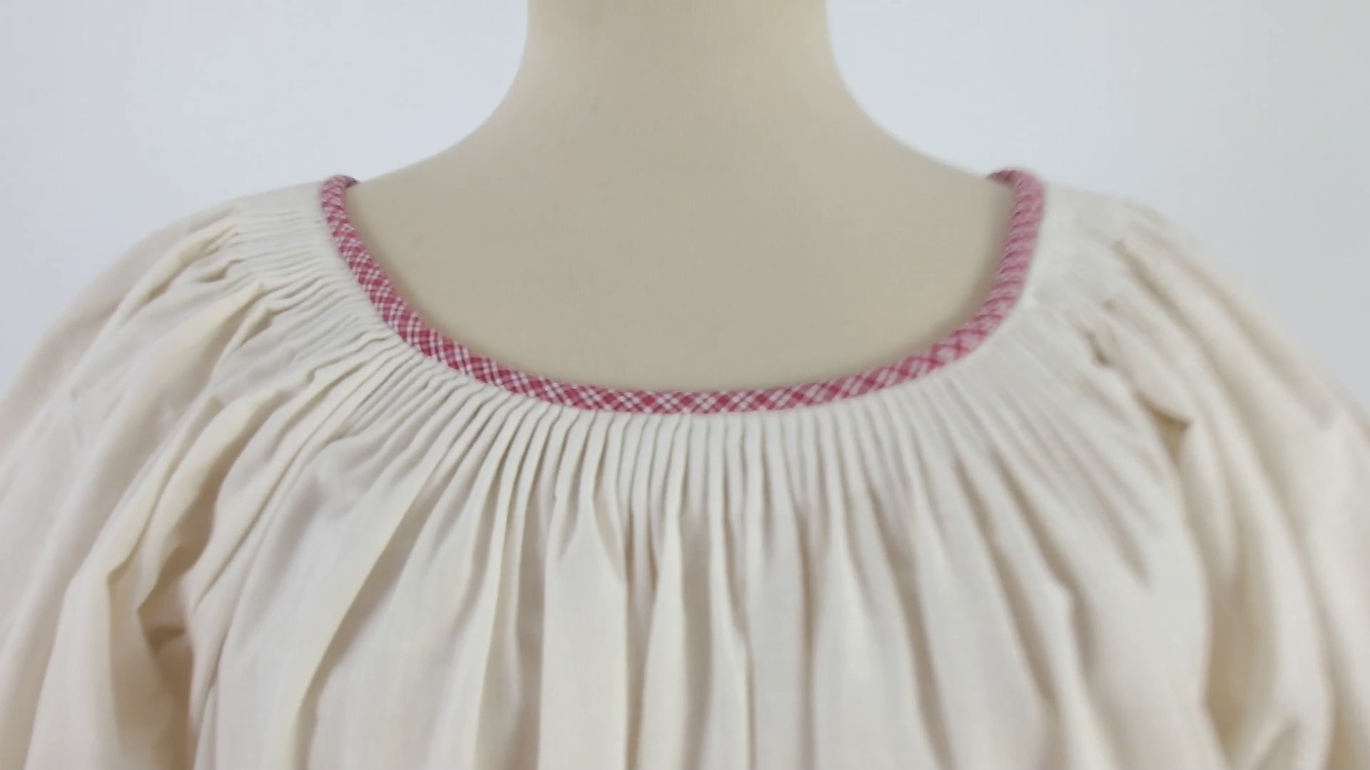 Vestido manga abullonada vintage 70s estilo campesina