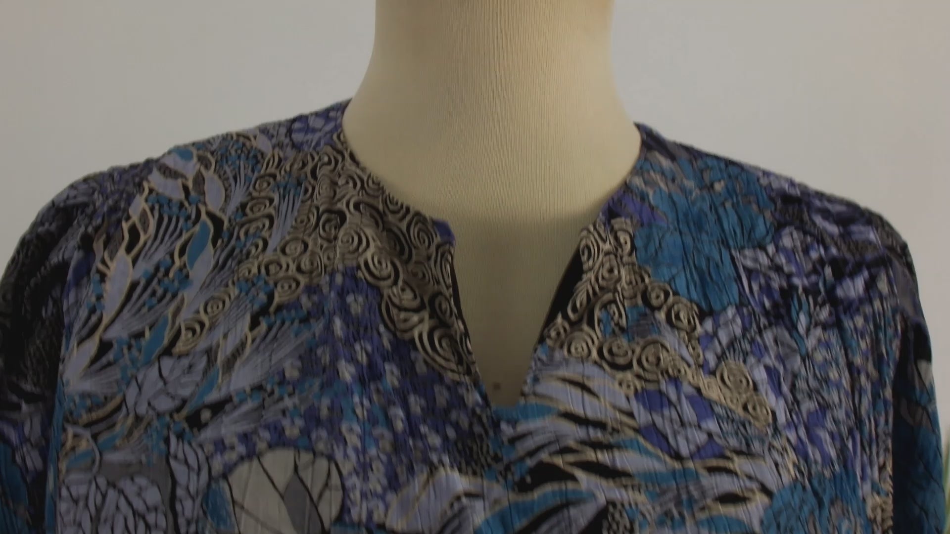 Vintage 80s abstract art drop waist dress - Size M