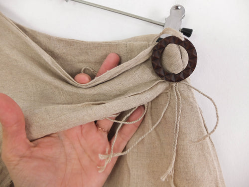 Vintage western linen suit skirt with fringe  - XS / S