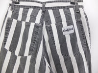 Shorts vaquero de rayas negro y blanco 90s - M