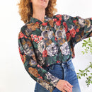Vintage 80s floral puff sleeve blouse - Size XL/2XL RebecaVintageShop