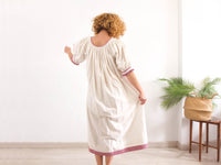 Vestido manga abullonada vintage 70s estilo campesina RebecaVintageShop
