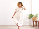 Vestido manga abullonada vintage 70s estilo campesina RebecaVintageShop