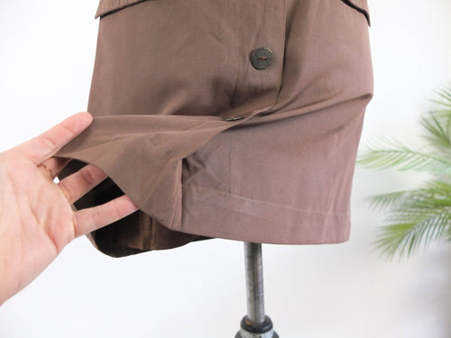 90s Brown Mini Skirt - Size M
