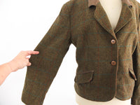 Blazer de Cuadros Verde en Lana Vintage - L RebecaVintageShop