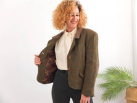 Blazer de Cuadros Verde en Lana Vintage - L RebecaVintageShop