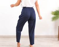 pantalon plisado de mujer vintage tobillero