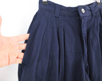 Pantalón plisado azul marino 80s vintage - XS RebecaVintageShop