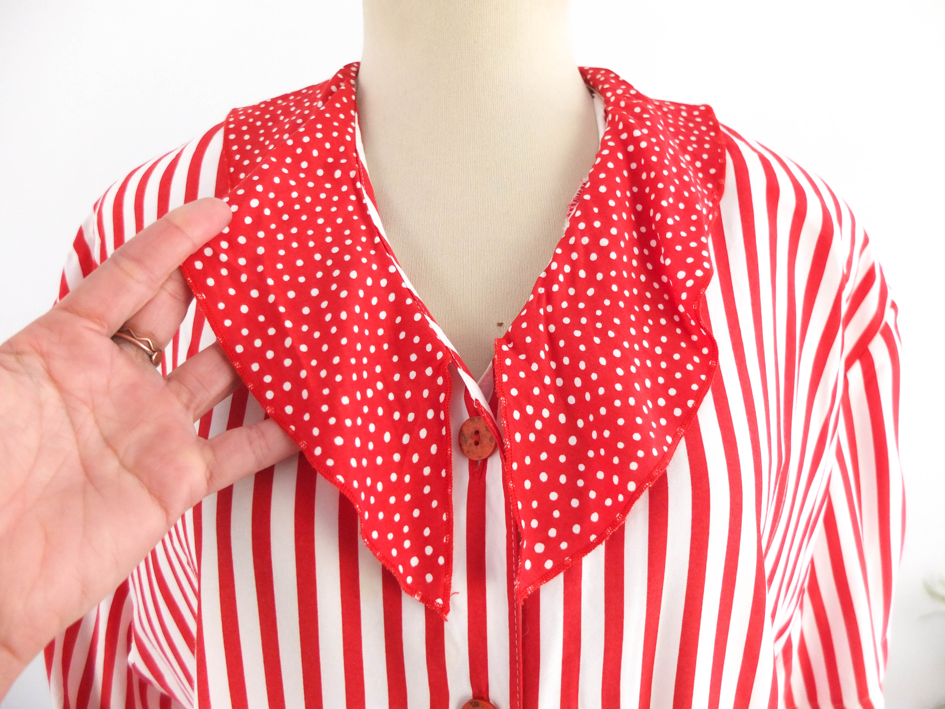 Blusa de rayas 80s vintage - Talla M/L