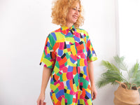 Camisa estampada vintage 90s - M