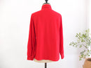 70s red button down shirt with long sleeve - Size M L RebecaVintageShop
