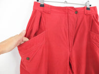 Pantalón de cintura alta rojo 80s vintage de  Burberrys