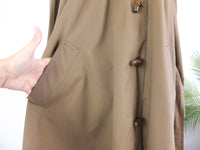 Trench marron vintage de los 80s con capucha RebecaVintageShop