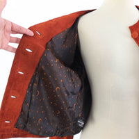Vintage 80s brown suede jacket - Size L RebecaVintageShop
