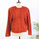 Vintage 80s brown suede jacket - Size L RebecaVintageShop