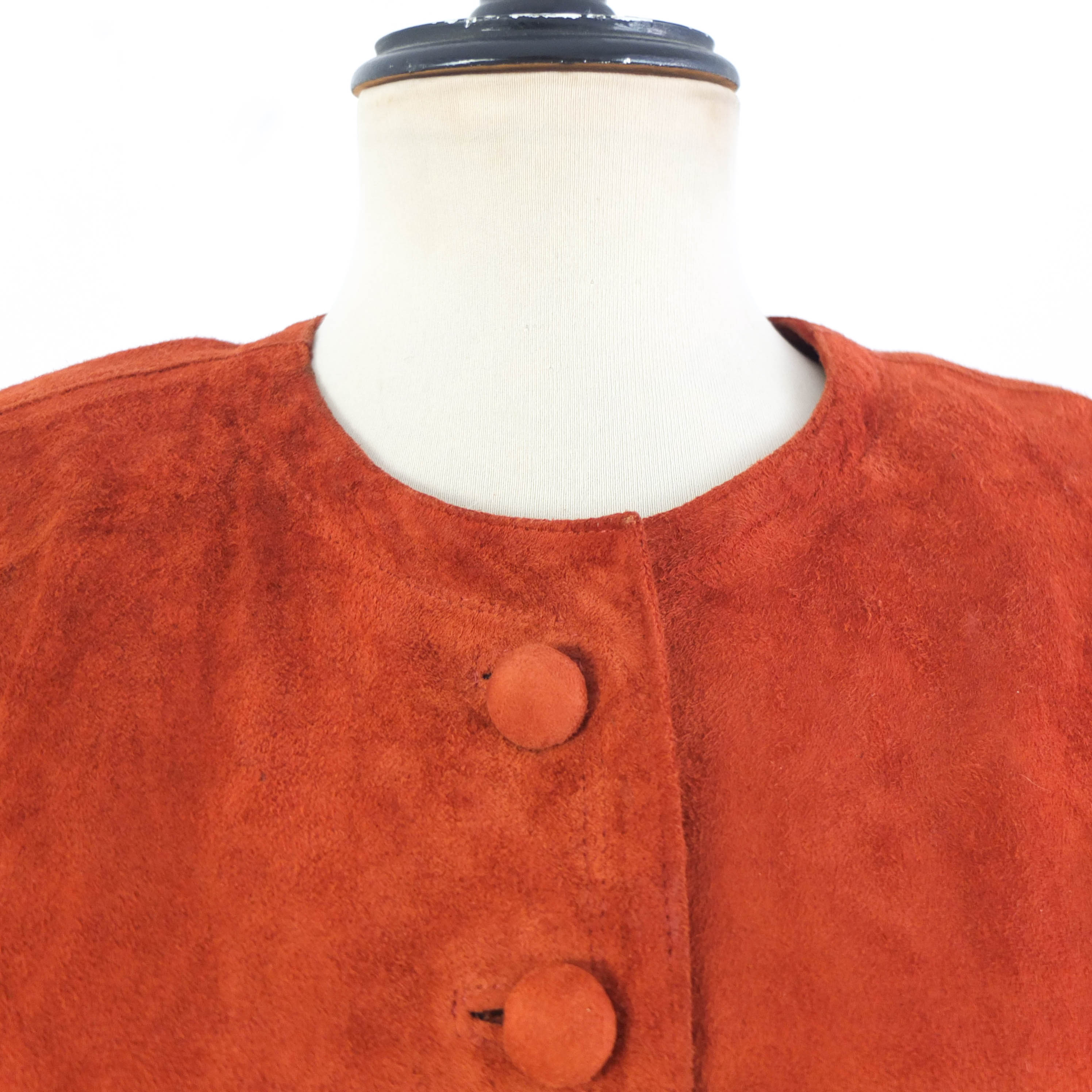 Vintage 80s brown suede jacket - Size L RebecaVintageShop