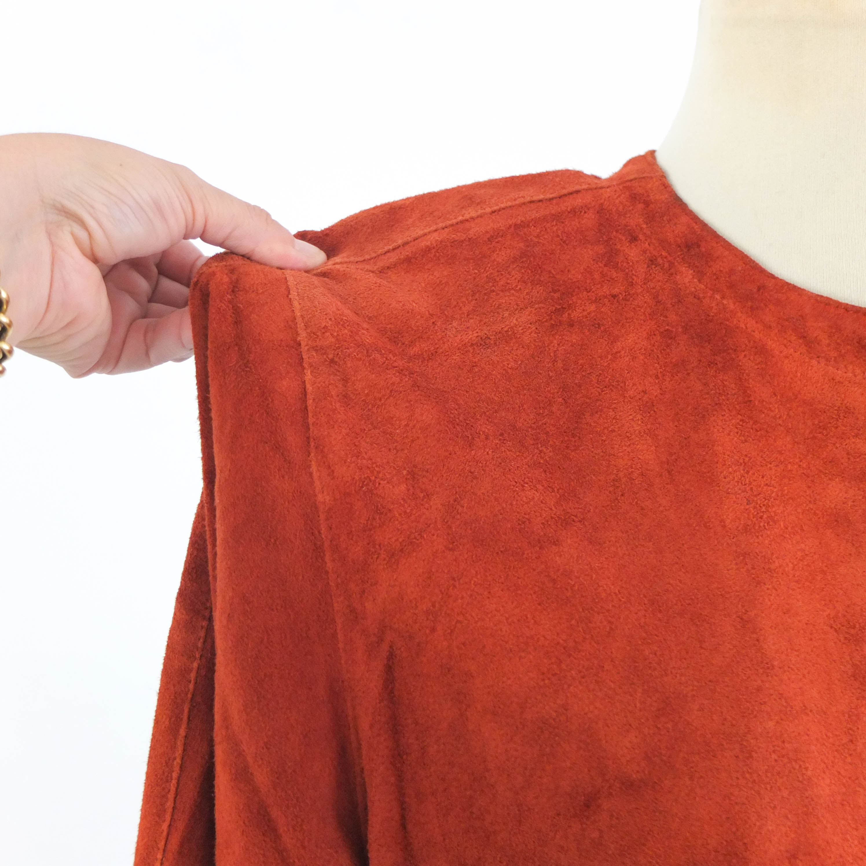 Vintage 80s brown suede jacket - Size L RebecaVintageShop