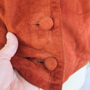 Vintage 80s brown suede jacket - Size L RebecaVintageShop