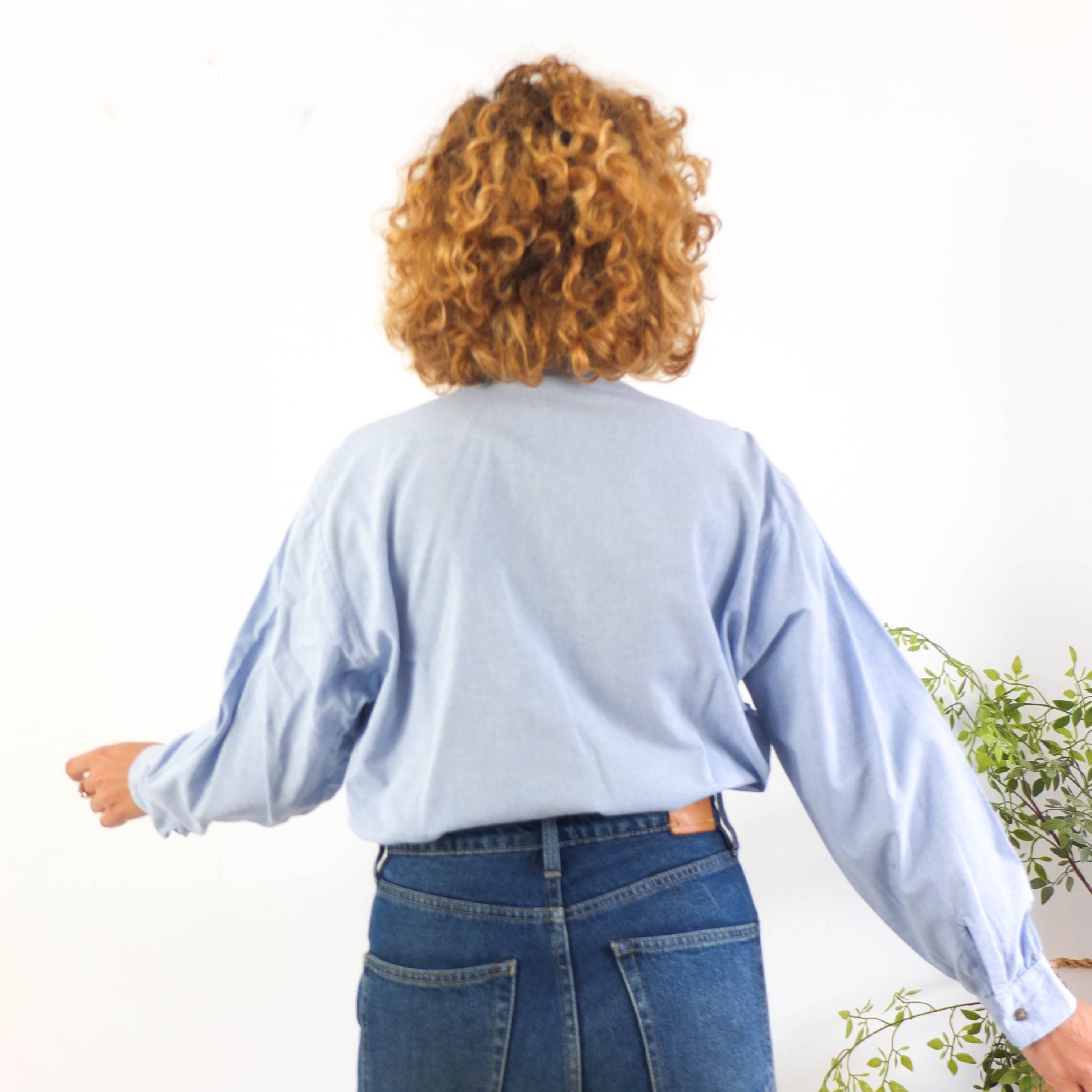 Vintage 90er Jahre Neuheit Cupcake Denim Button Up Shirt - Größe M/L