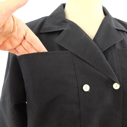 Vestido midi negro 80s vintage RebecaVintageShop