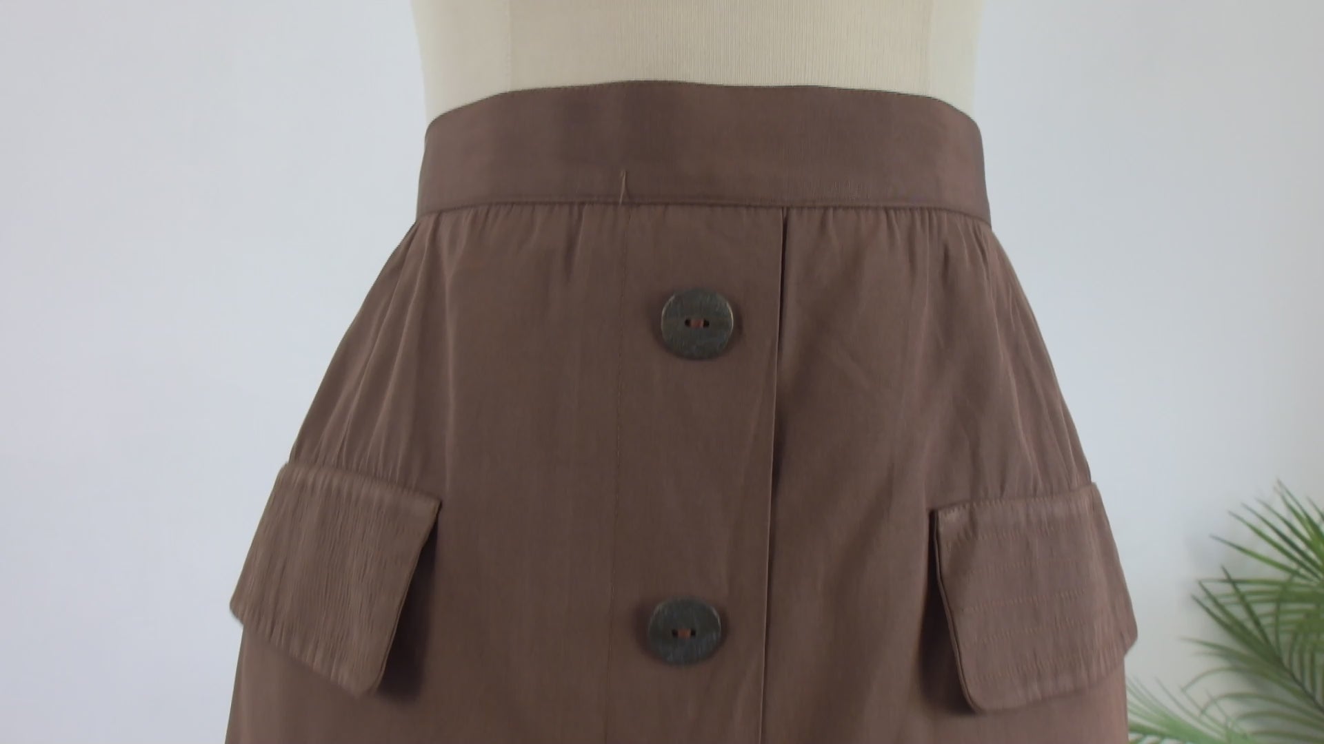 Mini falda marron 70s - M