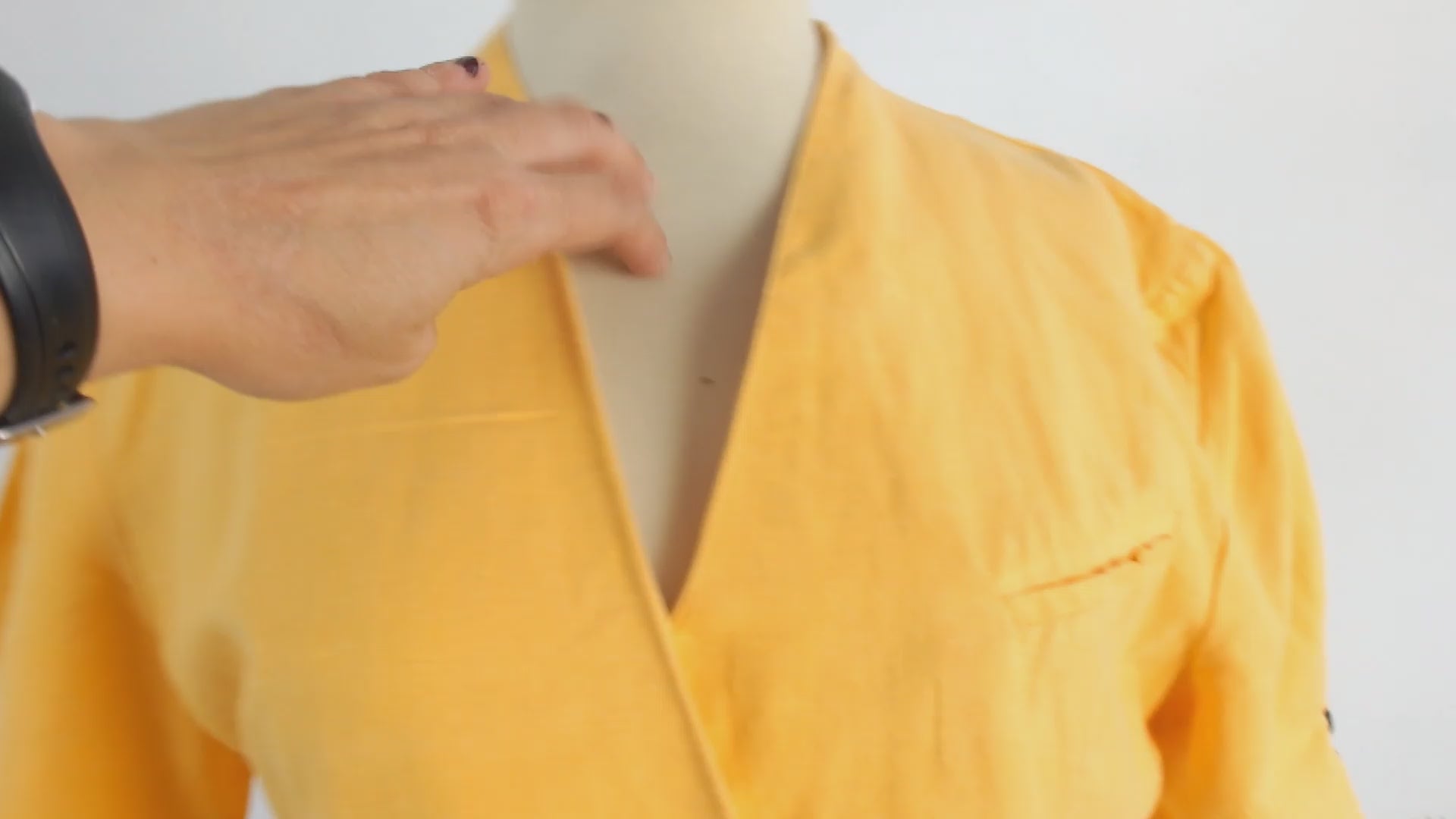 Vestido estilo blazer amarillo 90s vintage