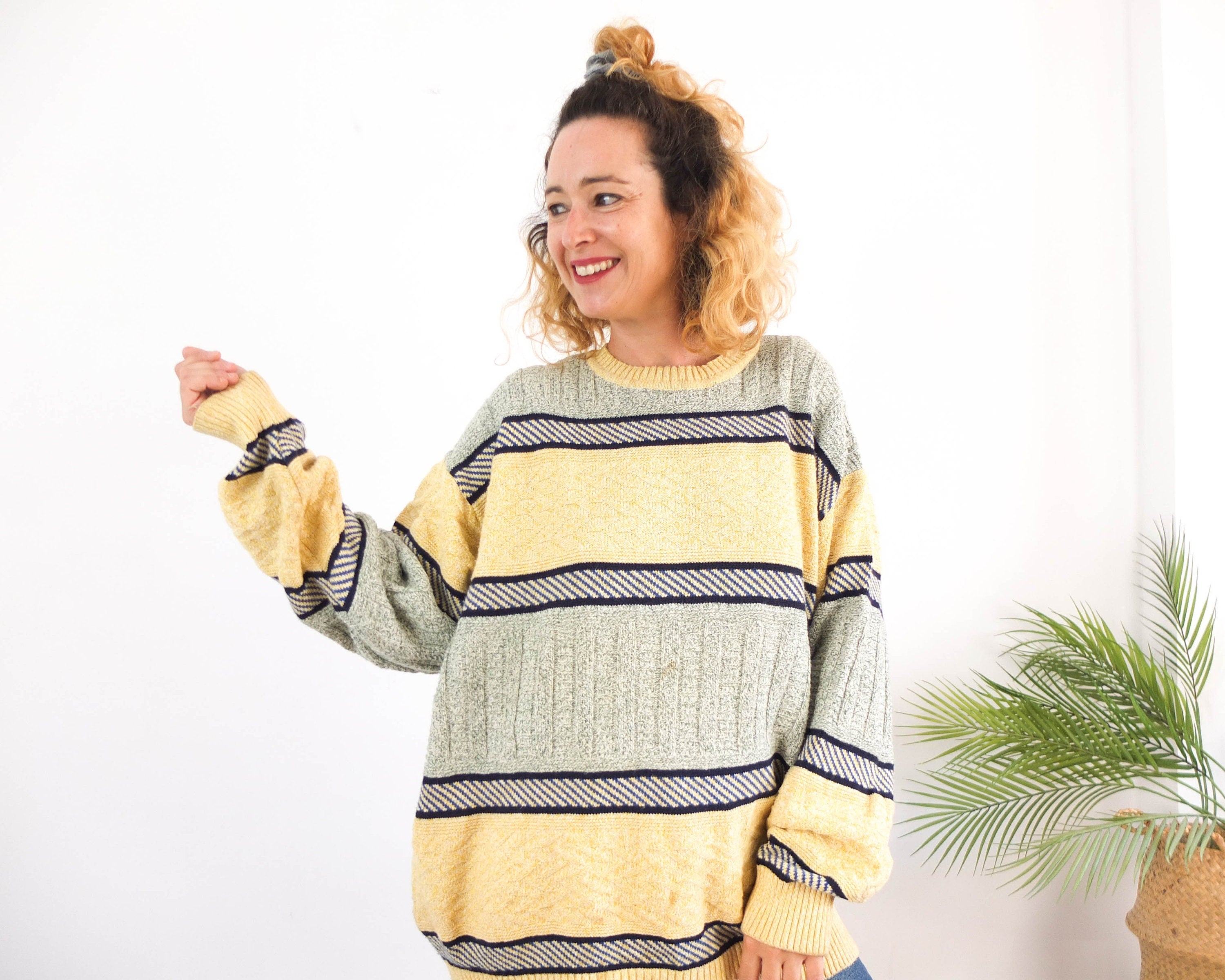 Jersey de rayas oversized 90s Mi tienda