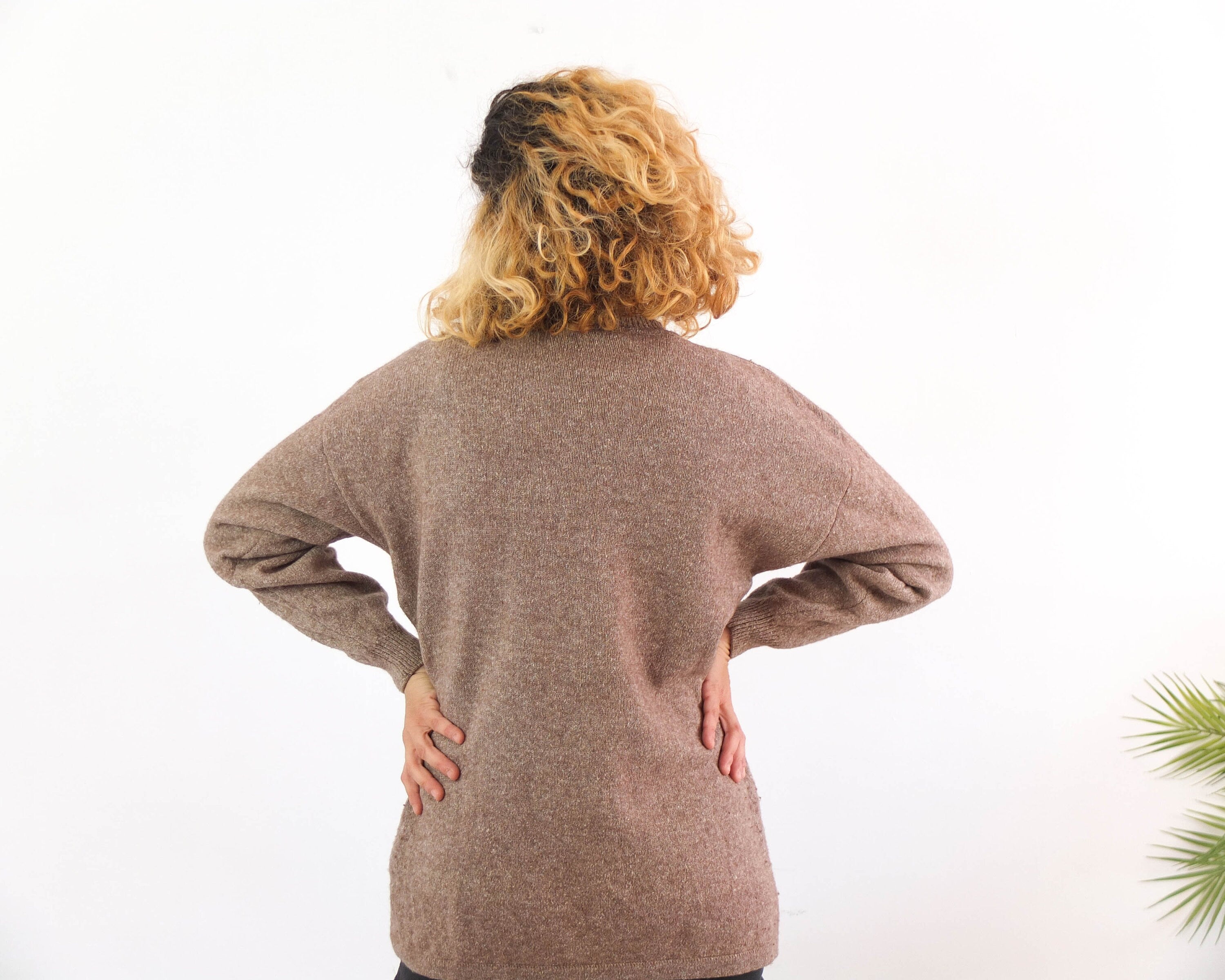 Vintage-Neuheitspullover von Betty Barclay, 90er-Jahre bestickter kitschiger Pullover, 90er-Neuheit-Alpin-Wanderpullover, 90er-Folk-Pullover, Größe S - M