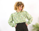 camisa vintage 80s de mariposas