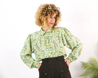 camisa vintage 80s de mariposas