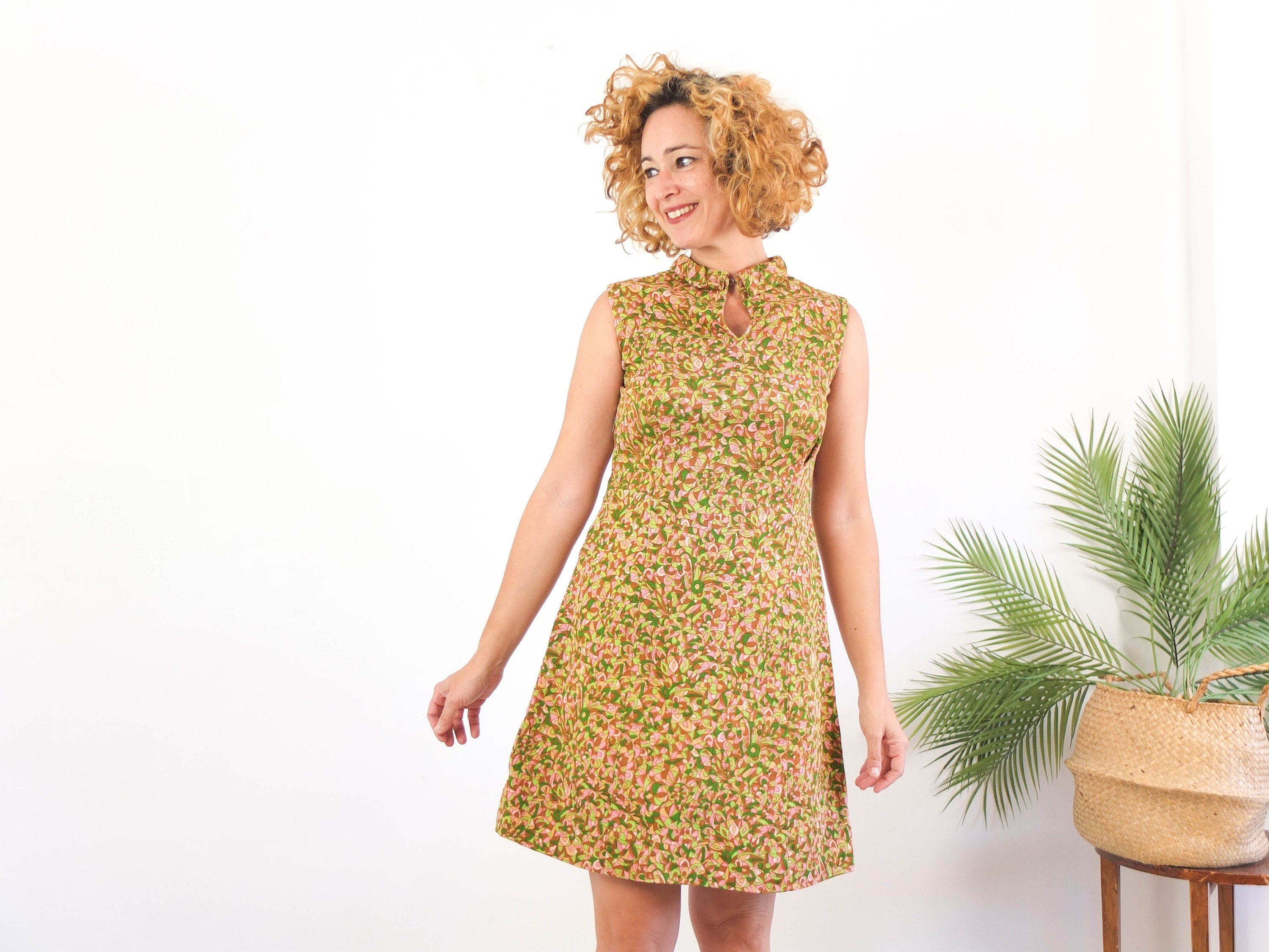 Mini vestido vintage 60s mod