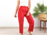 Pantalón baggy rojo 80s vintage